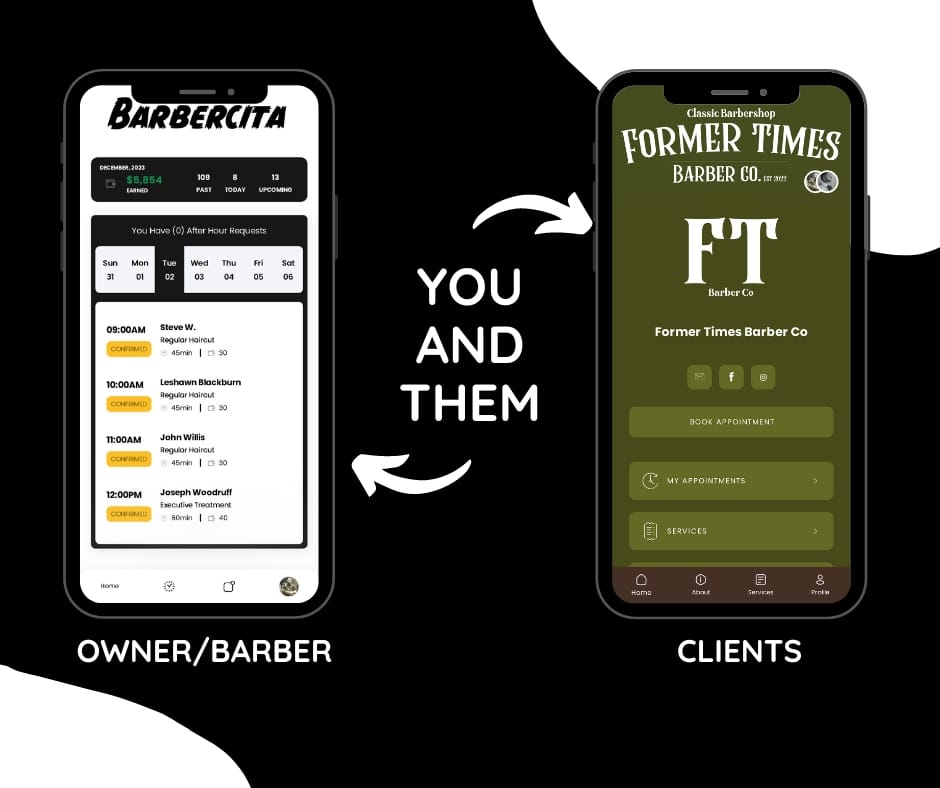 barbercita's social image for custom mobile app